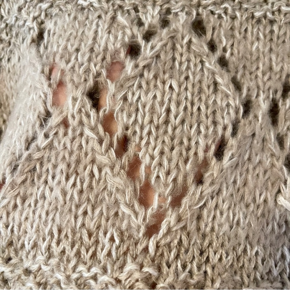 Vtg | Hand Knit Multi-Pattern Pullover Sweater - image 7